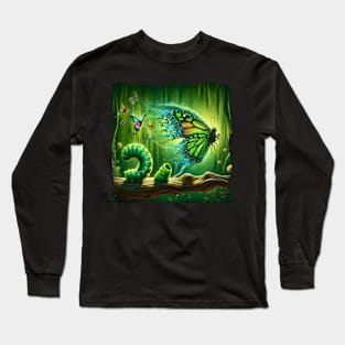 From Caterpillar to Butterfly mystical woods Long Sleeve T-Shirt